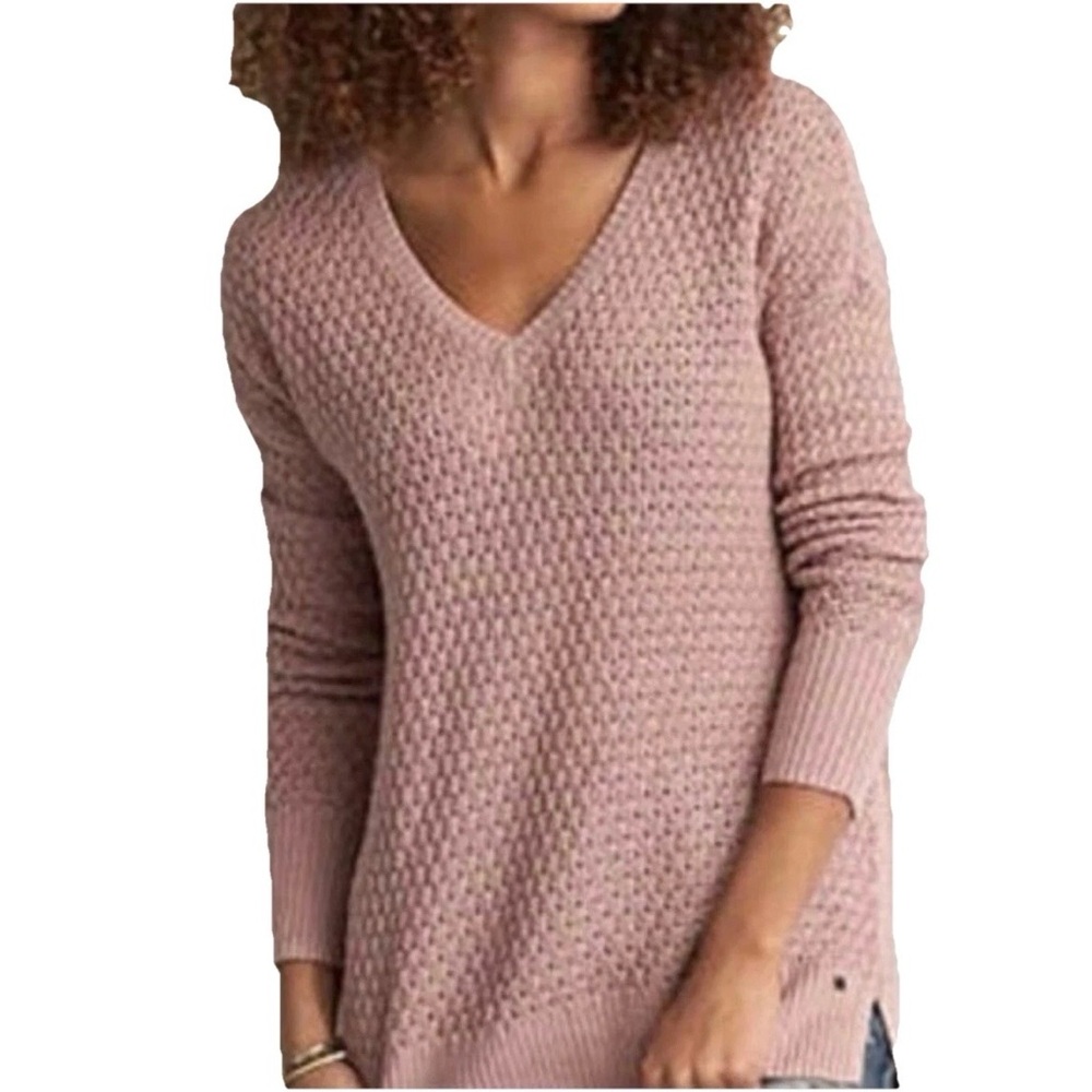 American Eagle Dusty Pink V-Neck Sweater Size XS